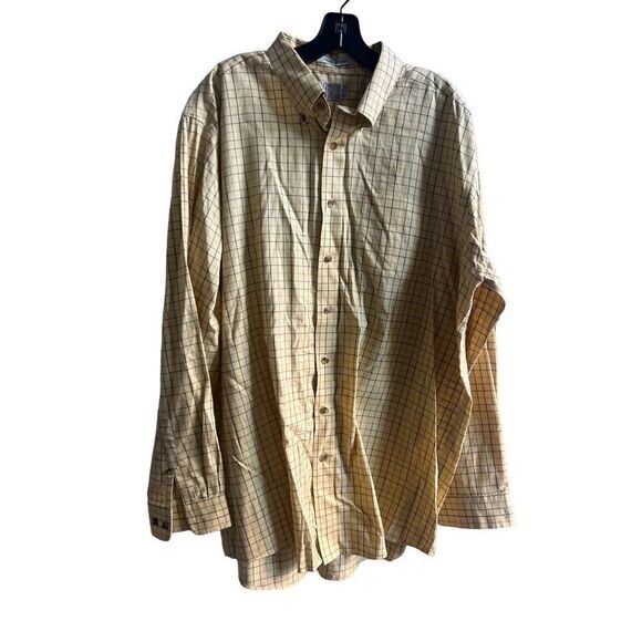 L.L bean yellow plaid button down shirt size‎ XL tall - Picture 1 of 4